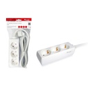 Equip hálózati elosztó - 245550 (3 schuko, max.: 3500w, 1,5m kábel, fehér)