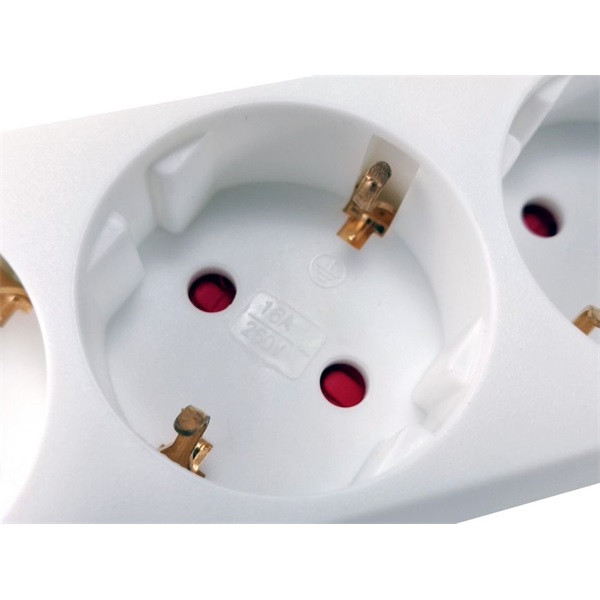 Equip hálózati elosztó - 245550 (3 schuko, max.: 3500w, 1,5m kábel, fehér)