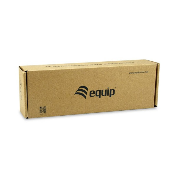 Equip hálózati elosztó - 333299 (schuko, 3 schuko, rack 10", 1,8m kábel, fekete)