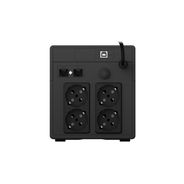 Njoy szünetmentes  1000va - cadu 1000 (2 schuko, line-interaktív, usb menedzsment, rj11/45 vonalvédelem(1gb/s), fekete)
