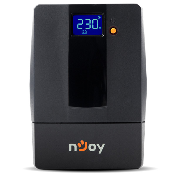 Njoy szünetmentes  600va - horus plus 600 (2 schuko, line-interaktív, rj11 védelem, usb, szoftver, lcd kijelző, fekete)
