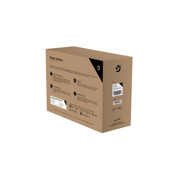 Njoy szünetmentes  600va - keen 600 (2 schuko, line-interaktív, rj11/45 vonalvédelem, fekete)