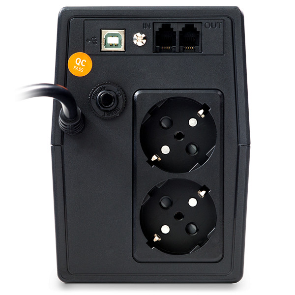 Njoy szünetmentes  800va - horus plus 800 (2 schuko, line-interaktív, rj11 védelem, usb, szoftver, lcd kijelző, fekete)