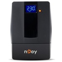 Njoy szünetmentes  800va - horus plus 800 (2 schuko, line-interaktív, rj11 védelem, usb, szoftver, lcd kijelző, fekete)