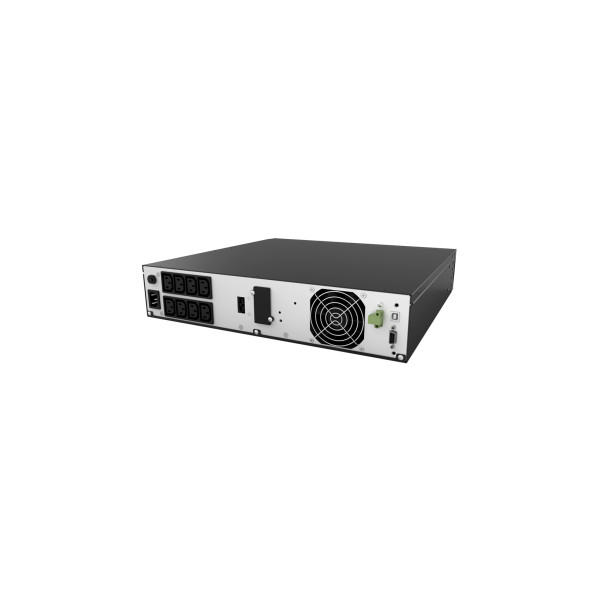 Njoy szünetmentes 1000va - aster 1k (8x iec c13, on-line, rs232, usb, szoftver, lcd kijelző, 2u rack)