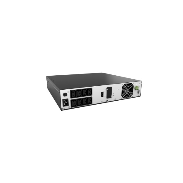 Njoy szünetmentes 2000va - aster 2k (8x iec c13, on-line, rs232, usb, szoftver, lcd kijelző, 2u rack)