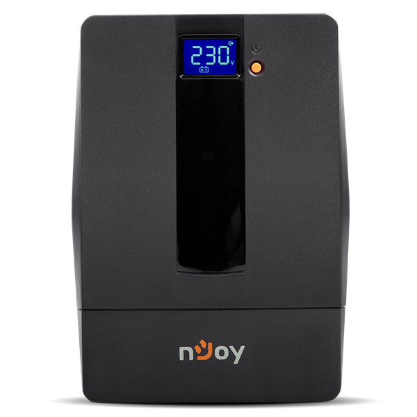 Njoy szünetmentes 2000va - horus plus 2000 (4 schuko, line-interaktív, rj45 védelem, usb, szoftver, lcd kijelző, fekete)
