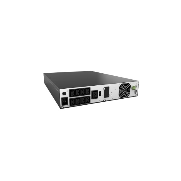 Njoy szünetmentes 3000va - aster 3k (8x iec c13, on-line, rs232, usb, szoftver, lcd kijelző, 2u rack)