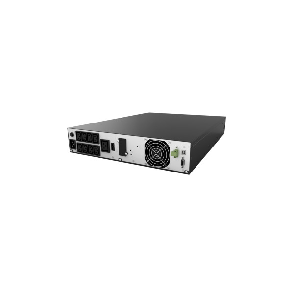 Njoy szünetmentes 3000va - aster 3k (8x iec c13, on-line, rs232, usb, szoftver, lcd kijelző, 2u rack)