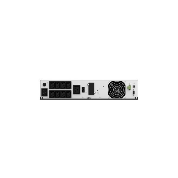Njoy szünetmentes 3000va - aster 3k (8x iec c13, on-line, rs232, usb, szoftver, lcd kijelző, 2u rack)