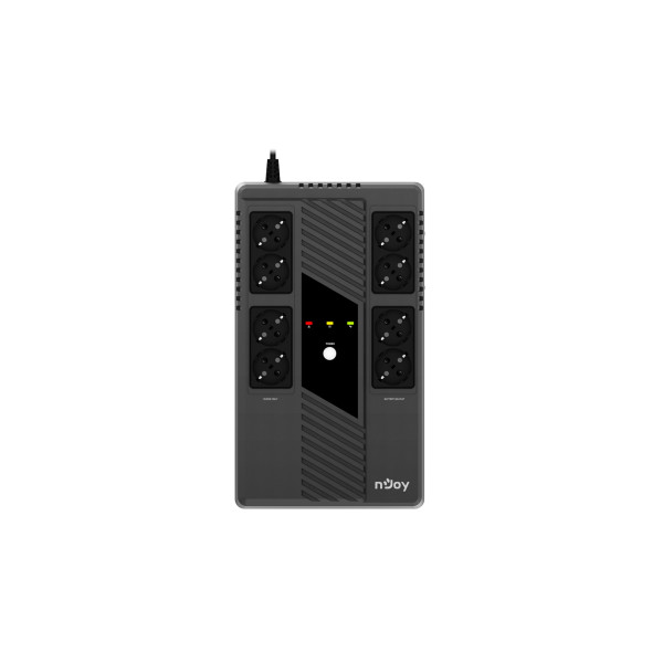 Njoy szünetmentes 600va - token 600 (2x4 schuko, line-interaktív, hid usb, túlfeszültség védett, fekete)