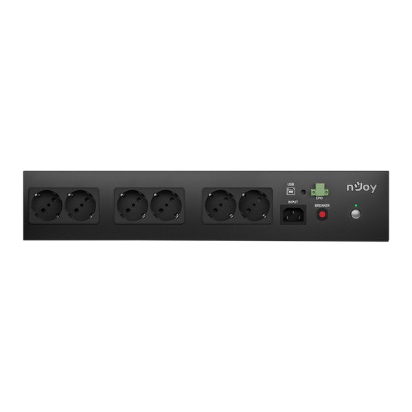 Njoy szünetmentes 800va - theron 800 (8 schuko, off-line (vfd), usb menedzsment, 2u rack)