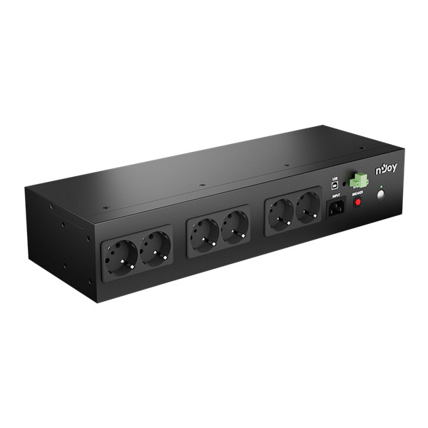 Njoy szünetmentes 800va - theron 800 (8 schuko, off-line (vfd), usb menedzsment, 2u rack)