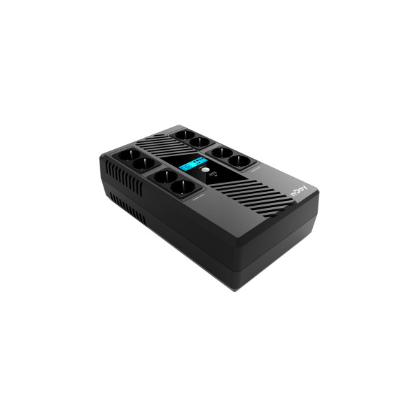 Njoy szünetmentes 800va - token 800 (2x4 schuko, line-interaktív,hid usb, lcd, túlfeszültség védett, fekete)