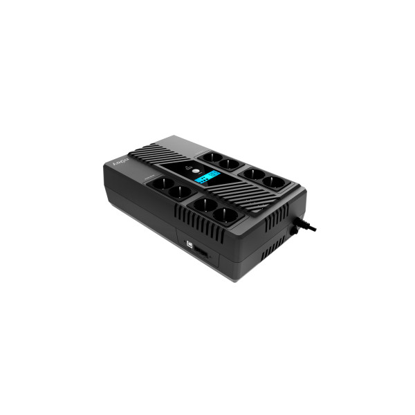 Njoy szünetmentes 800va - token 800 (2x4 schuko, line-interaktív,hid usb, lcd, túlfeszültség védett, fekete)