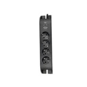 S-link túlfeszültségvédő - spg3040 black (4 aljzat, max.3680 watt, 900 joule, fekete)