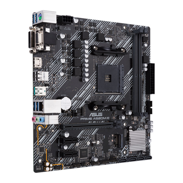 Asus alaplap - amd prime a520m-e/csm am4 (a520, 2xddr4 4600mhz, 1xgbe lan, 1xm.2, 4xsata3, 6xusb2.0, 7xusb3.2)