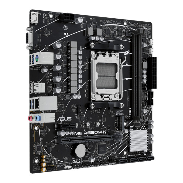 Asus alaplap - amd prime a620m-k am5 (a620, 2xddr5 7200+mhz, 1xgbe lan, 1xm.2, 4xsata3, vga+hdmi)