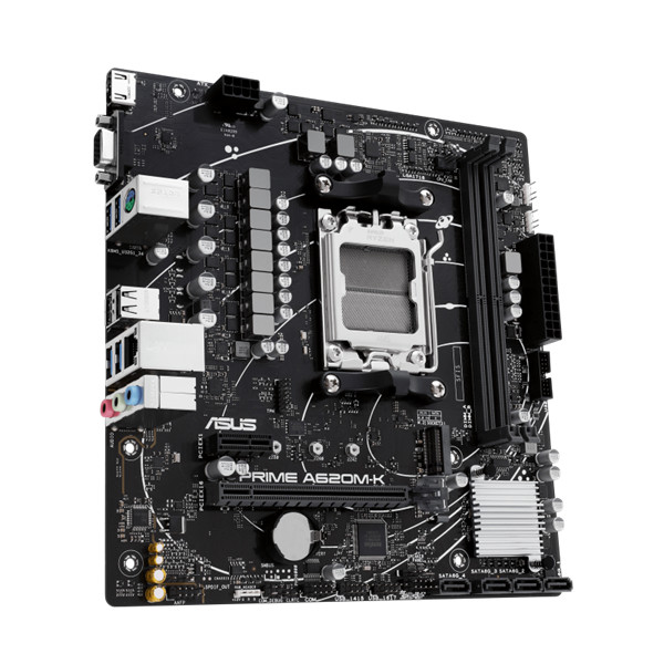 Asus alaplap - amd prime a620m-k am5 (a620, 2xddr5 7200+mhz, 1xgbe lan, 1xm.2, 4xsata3, vga+hdmi)