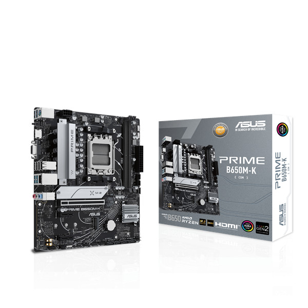 Asus alaplap - amd prime b650m-k am5 (b650, atx, 2xddr5 7800+mhz, 4xsata3, 2x m.2, hdmi+vga)
