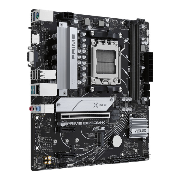 Asus alaplap - amd prime b650m-k am5 (b650, atx, 2xddr5 7800+mhz, 4xsata3, 2x m.2, hdmi+vga)