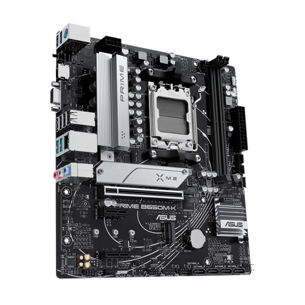 Asus alaplap - amd prime b650m-k am5 (b650, atx, 2xddr5 7800+mhz, 4xsata3, 2x m.2, hdmi+vga)