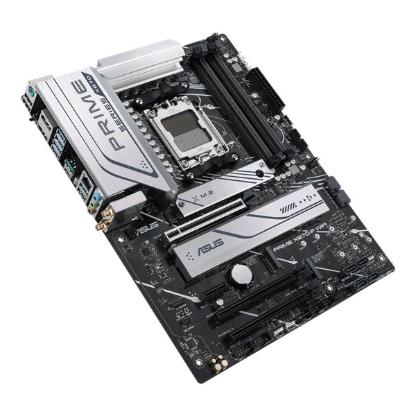 Asus alaplap - amd prime x670-p wifi am5 (x670, atx, 4xddr5 6400+mhz, lan, 6xsata3, 3x m.2, raid, hdmi+dp)