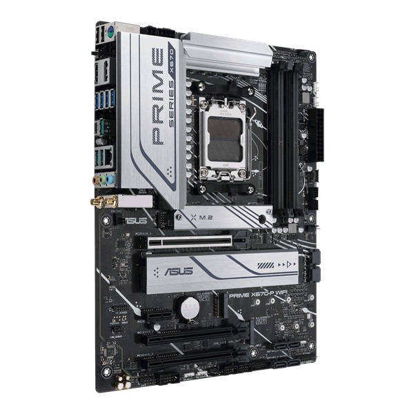 Asus alaplap - amd prime x670-p wifi am5 (x670, atx, 4xddr5 6400+mhz, lan, 6xsata3, 3x m.2, raid, hdmi+dp)
