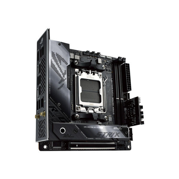 Asus alaplap - amd rog strix x670e-i gaming wifi am5 (x670, itx, 2xddr5 6400+mhz, lan, 2xsata3, 2x m.2, hdmi)