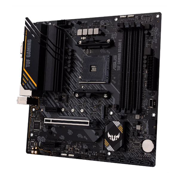 Asus alaplap - amd tuf gaming b550m-e (b550, 4xddr4 4866mhz, 4xsata3, 2x m.2, dp/hdmi/d-sub)