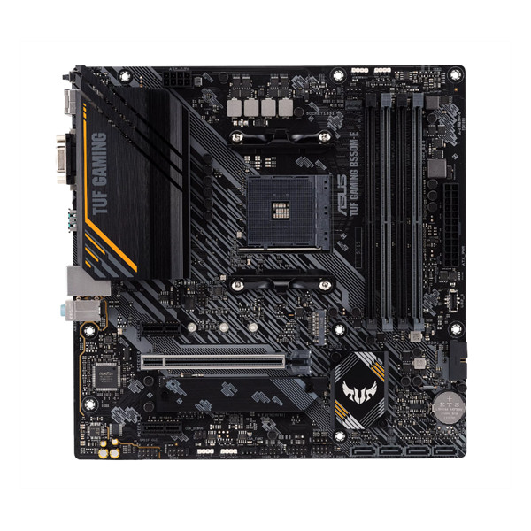 Asus alaplap - amd tuf gaming b550m-e (b550, 4xddr4 4866mhz, 4xsata3, 2x m.2, dp/hdmi/d-sub)