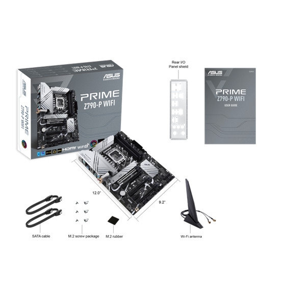 Asus alaplap - intel prime z790-p wifi lga1700 (z790, atx, 4xddr5 7200+mhz, 4xsata3, 3xm.2, hdmi+dp)