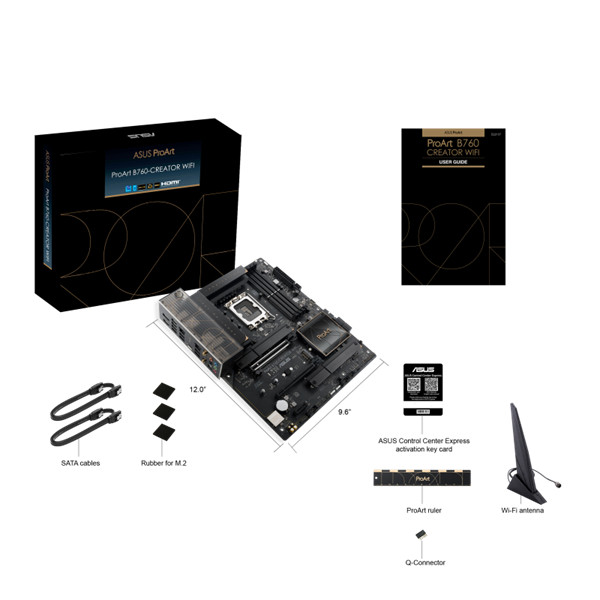 Asus alaplap - intel proart b760-creator wifi s1700 (b760, 4xddr5, 4xsata3, 3xm.2, hdmi+dp)