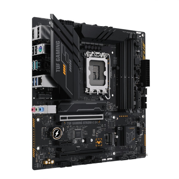 Asus alaplap - intel tuf gaming b760m-e d4 s1700 (b760, 4xddr4 5333mhz, 4xsata3, 2xm.2, hdmi+dp)