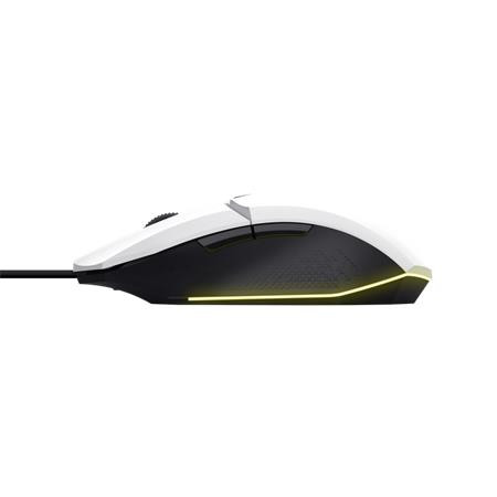 Egér, vezetékes, optikai, gaming, LED, TRUST "GXT109W Felox", fehér
