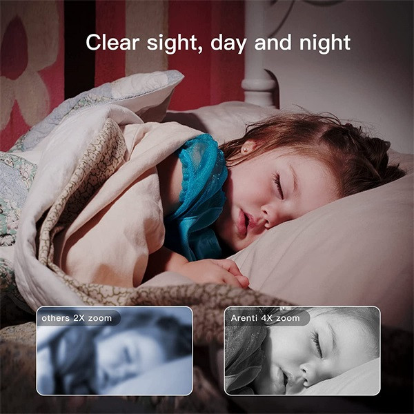 Arenti bébiőr - ainanny-cam (3mp, wifi, sírás-, hőmérséklet-, páratartalom figyelés, microsd, mikrofon, hangszóró)