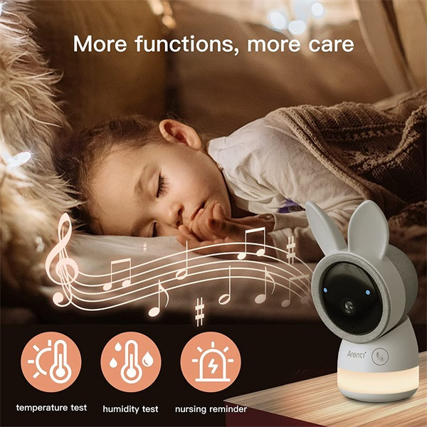 Arenti bébiőr - ainanny-cam (3mp, wifi, sírás-, hőmérséklet-, páratartalom figyelés, microsd, mikrofon, hangszóró)