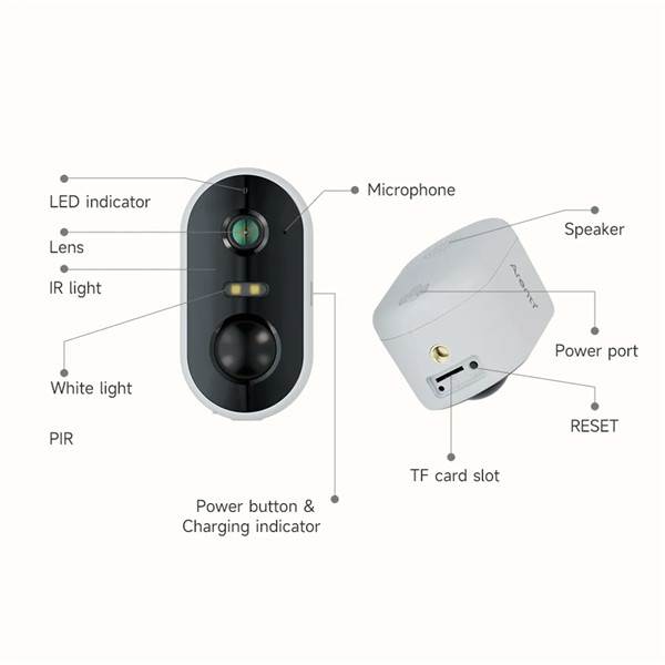 Arenti ip wifi csempekamera - go1 + sp2 (3mp, 2,4mm, kültéri, ir10m, 6700mah, microsd, mikrofon, hangszóró, sp2 napelem)