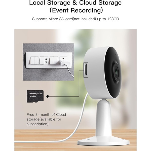 Arenti ip wifi csempekamera - in1q (4mp, 3,6mm, beltéri, ir10m, microsd, mikrofon, hangszóró)