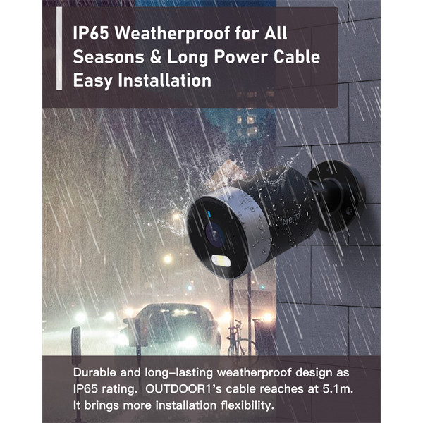 Arenti ip wifi csőkamera - outdoor1 (4mp, 2,8mm, kültéri, ir10m, microsd, mikrofon, hangszóró)