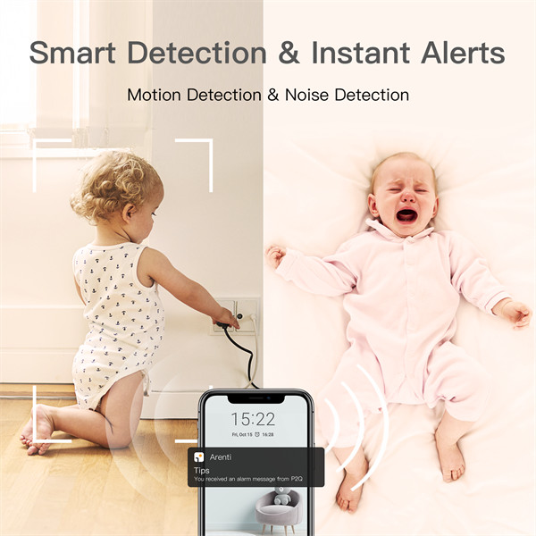 Arenti ip wifi pt dómkamera - p2q (4mp, 3,6mm, beltéri, ir10m, microsd, mikrofon, hangszóró)