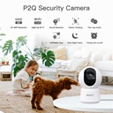 Arenti ip wifi pt dómkamera - p2q (4mp, 3,6mm, beltéri, ir10m, microsd, mikrofon, hangszóró)