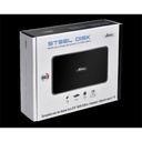 Advance külső hdd/ssd ház 2.5" - steeldisk 2.5" (usb-a3.0 to sata, fekete)