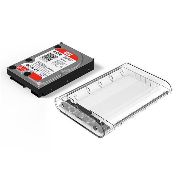 Orico külső hdd ház 3.5" - 3139u3-eu-cr/79/ (usb-a 3.0, max.: 16tb, átlátszó)