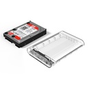 Orico külső hdd ház 3.5" - 3139u3-eu-cr/79/ (usb-a 3.0, max.: 16tb, átlátszó)