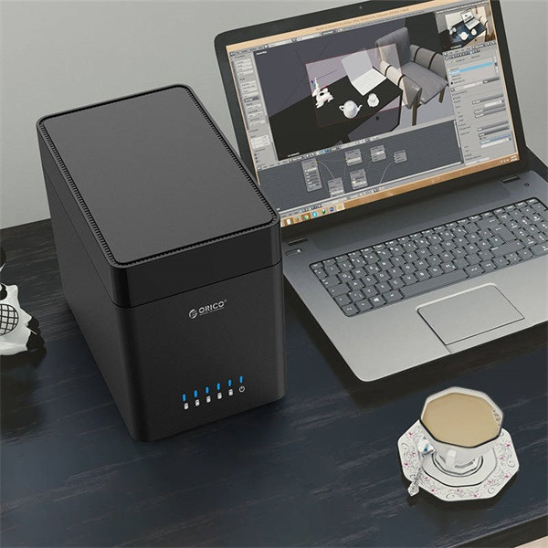 Orico külső hdd tároló 3.5" - ds500c3-eu-bk (5 fiók, usb-c 3.1 gen1, max.: 5x16tb, fekete)