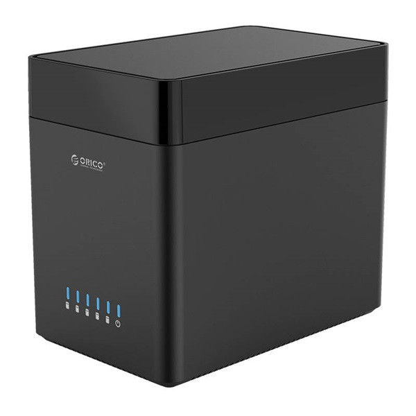 Orico külső hdd tároló 3.5" - ds500u3-eu-bk/70/ (5 fiók, usb-a 3.0, max.: 5x16tb, fekete)