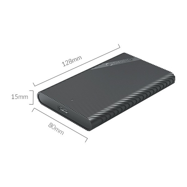 Orico külső hdd/ssd ház 2.5" - 2521u3-bk/78/ (usb-a 3.0, max.: 4tb, fekete)