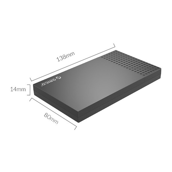 Orico külső hdd/ssd ház 2.5" - 2526c3-bk/29/ (usb-c 3.1 gen1, max.: 4tb, fekete)