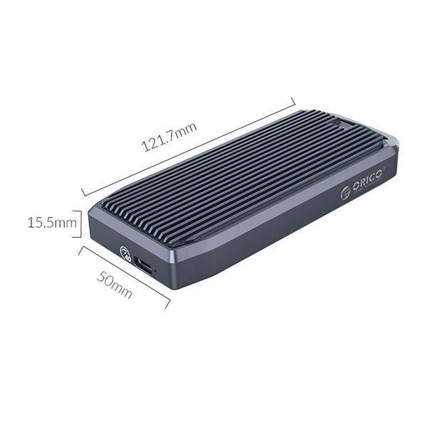 Orico külső m.2 ház - m2v01-c4-gy /91/ enclosure (usb-c 4.0 -> m.2 nvme, max.: 2tb, 40 gbps)